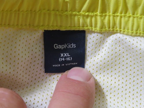 Gap Kids Yellow Board Shorts Boys Size XXL Swim Trunks Lined - Picture 3 of 3