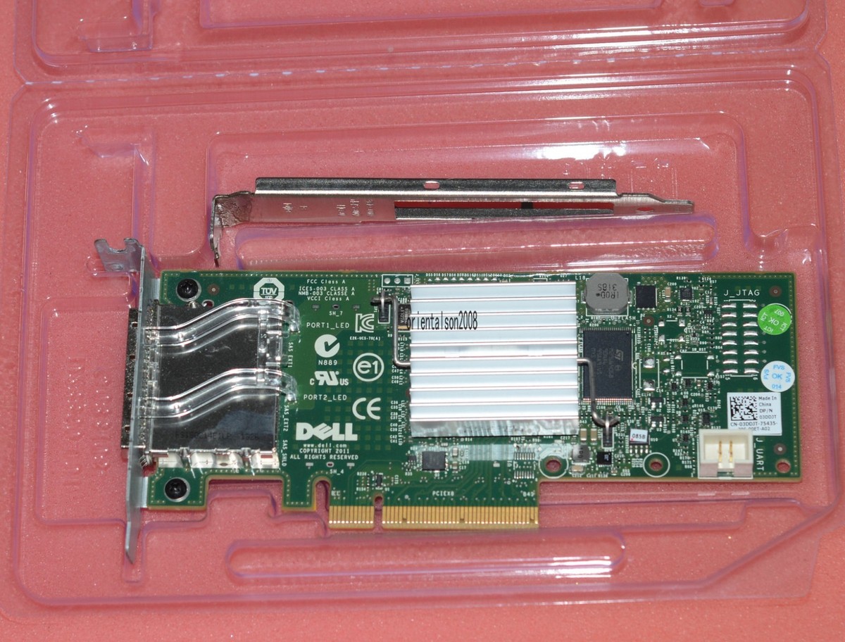 Dell H200E 6 Gb/s SAS PCIe HBA 2 porte ext SFF-8088 12DNW