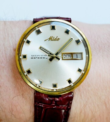 Mido ocean star datoday watch automatic NOS