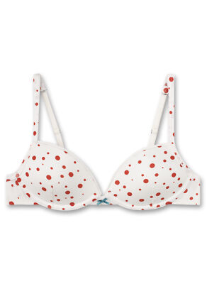 Sanetta Mädchen Soft Cup Bra Off White und Blue Night Flowers 65A 70A 70B 75A 