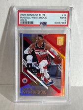 2020-21 Donruss Elite GOLD /10 HOLO Russell Westbrook PSA 9
