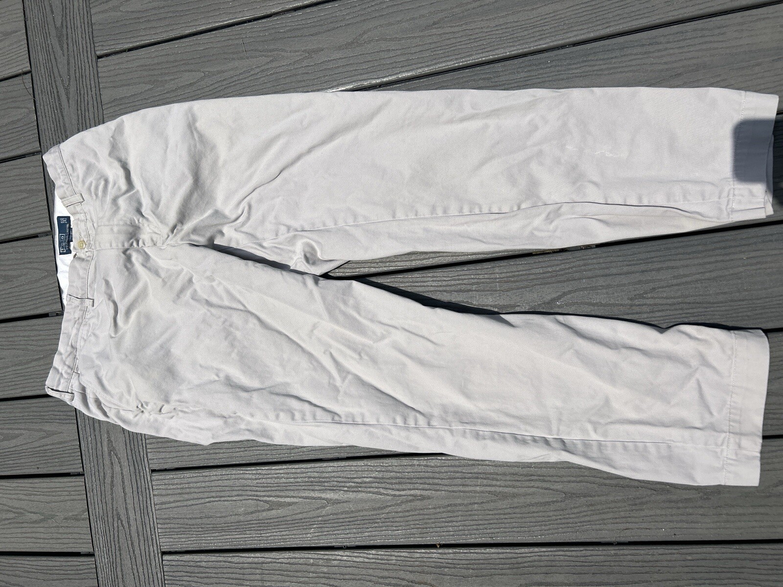 Vintage Polo Ralph Lauren Chino Prospect Pants Cream Color Men’s 36/34 Cotton  thumbnail 3