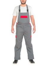 SALOPETTE DA LAVORO UOMO / DONNA MULTITASCHE GRIGIO/ROSSO C.B.F BALDUCCI GROUP