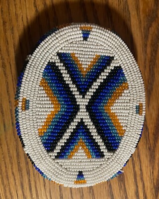 Native American Beaded Belt Buckle x