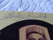 STANLEY  COVELESKI  HAND  SIGNED  AUTOGRAPHED  HALL  OF  FAME  PLAQUE   POSTCARD