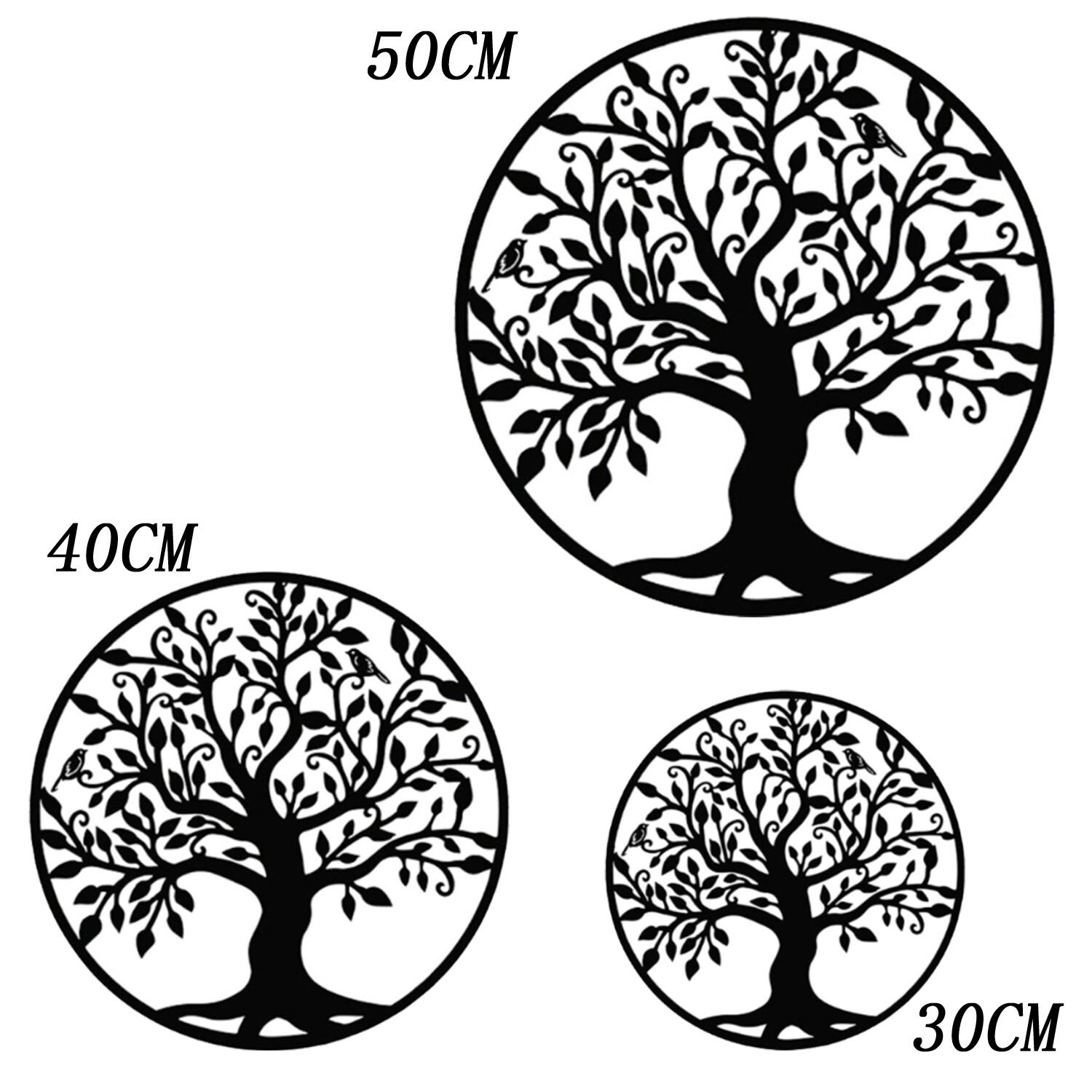 Tree of Life Metal Hanging Wall Art Rustic Sculpture Garden