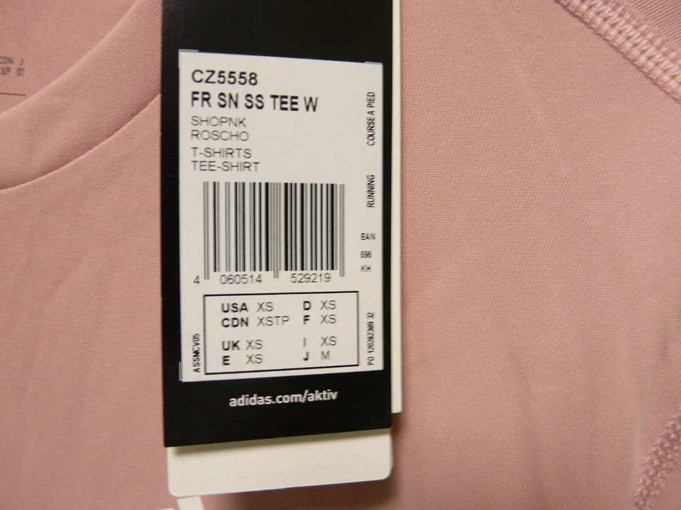 adidas Damen Kurzarm T-Shirt Free Supernova, Pink Running Shirt T-Shirt Gr: S - Bild 4 von 4
