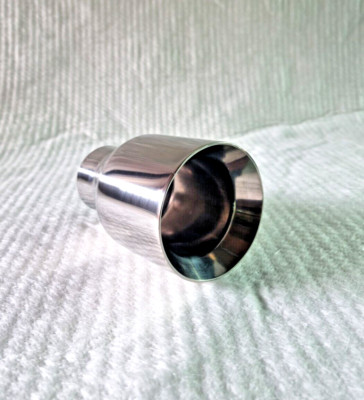 4 Zoll Außendurchmesser gerade geschnittene SPITZE doppelwandige Edelstahlverkleidung 2,5 Zoll - 63 mm Innendurchmesser Endrohr
