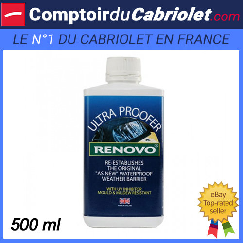 Imperméabilisant Renovo capote en toile cabriolet spray liquide 500ml