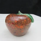 Fenton DAVE FETTY Red and Orange Hand Blown Apple 2021 W143