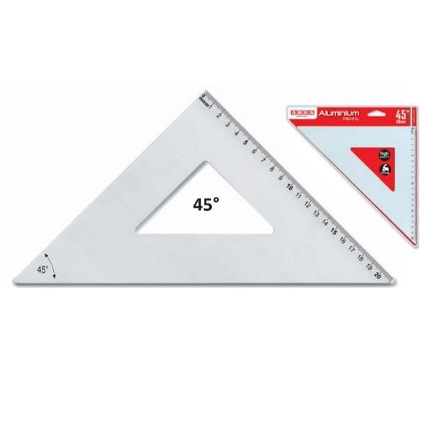 SQUADRA ALLUMINIO PROFIL 45°CM 25