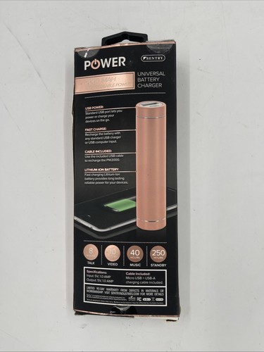 Sentry 2000MAH Power Bank PW2001 Gold Open Box - Picture 2 of 2