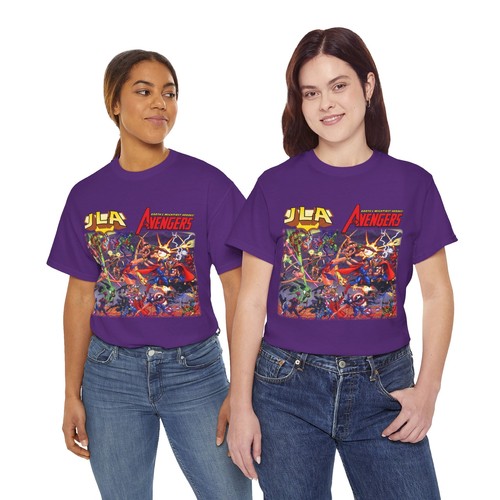 JLA Avengers T-Shirt - DC Comics/Marvel Team-Up - Classic George Perez Art - Picture 84 of 91