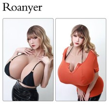 ROANYER Silicone Breast Form Huge X Cup Fake Boobs for Crossdresser Drag Queen
