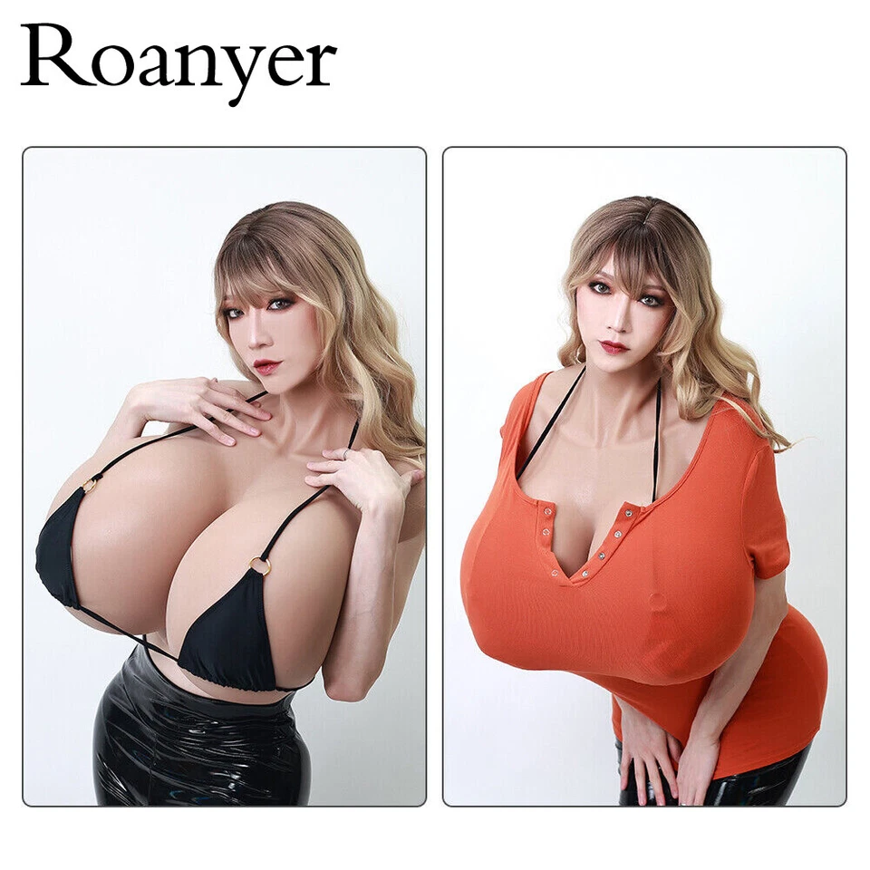 ROANYER Silicone Fake Breast Form X Cup realistic Boob Drag Queen crossdresser - Image 2 of 4