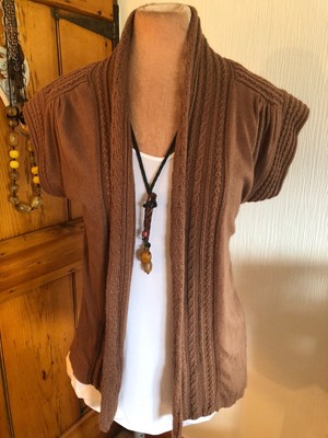 dark camel cardigan