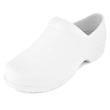 JEFFRICO Clogs for Women Nursing Shoes Slip On Garden Shoes White Full Size 