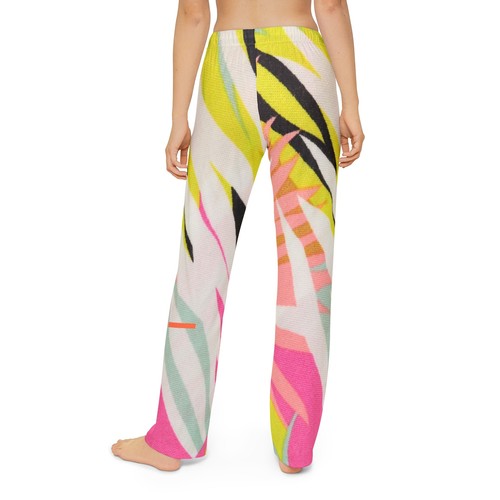Kids Pajama Pants (AOP) - Black and Yellow Abstract Design - Picture 5 of 17