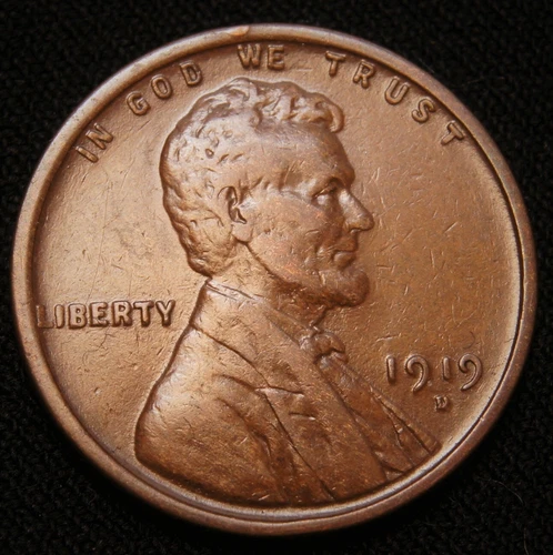 1919-D Lincoln Wheat Cent VF+