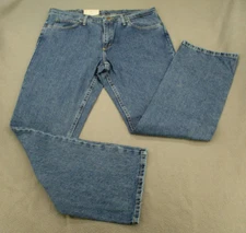 Magellan Jeans Mens 38x34 Blue Bootcut Cotton Work Pants Denim Adult Western NEW