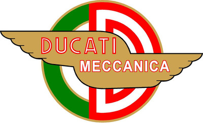 #p369 (1) 10'' Ducati Meccanica Racing Classic Vintage Decal Sticker LAMINATED