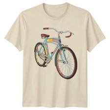 Retro Cruiser Bike T-Shirt, Vintage Style Bicycle Tee, Adult Design