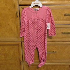 infant girls Juicy Couture pajamas feet sleepwear 6/9 month brand new NWT 48.00