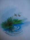 UNUSED 1960s vintage greeting card BIRTHDAY To Brother Ducks in a Stream — photo 5