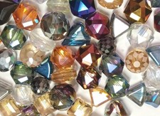 90 Pcs Large beads Crystal Bead Lot Faceted Transparent Glass Austrian Style
