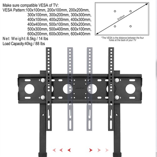 32-100'' Tall Floor TV Stand TV Cart with Swivel Tilting Height Adjustable Mount - Picture 23 of 73