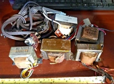 Lot of 5 Vintage Seiwa FECO Square D Power Line Output Transformers Audio Amp.