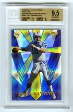 PEYTON MANNING~1998 COLLECTOR EDGE ROOKIE MASTERS PREVIEW BGS-9.5 GEM-MT RC CARD. rookie card picture