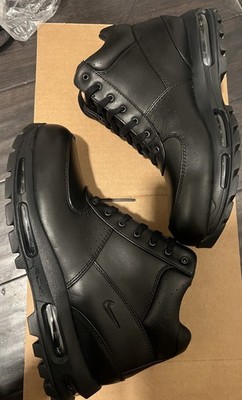 NIKE AIR MAX GOADOME ACG Boots Triple Black Leather (865031-009) Men s Size 8.5