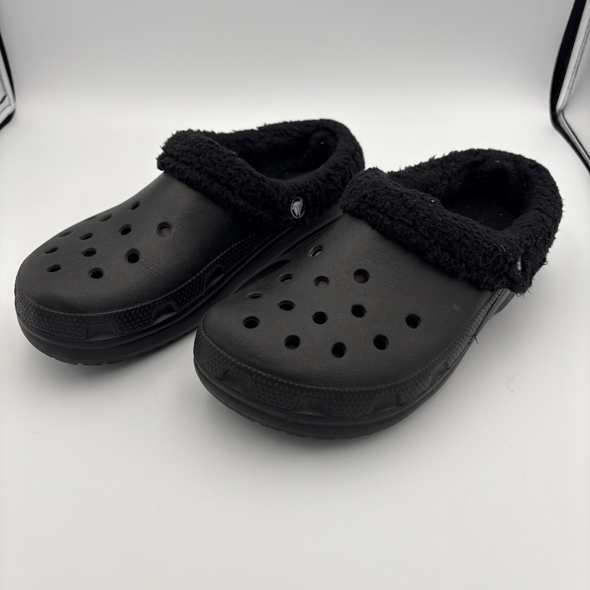 Crocs Mammoth EVO Clog Unisex Size Mens US Womens US Black Fur Lined