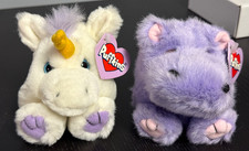 VINTAGE PUFFKINS - UNICORN  HIPPO PLUSH TOY - SWIBCO - 1997  1978  w/ TAGS
