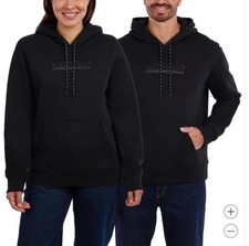 Costco Wholesale Mens Womens Hoodie Black Unisex Kangaroo Pocket Heavyweight