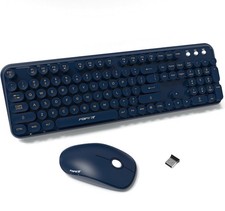 Wireless Keyboard Mouse Combo Switch Button 2.4GHz Cordless Typewriter N.O.B.