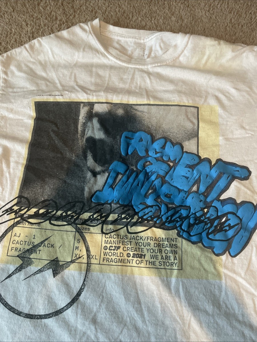 Travis Scott Cactus Jack x Fragment Manifest T-Shirt 2021 Size L