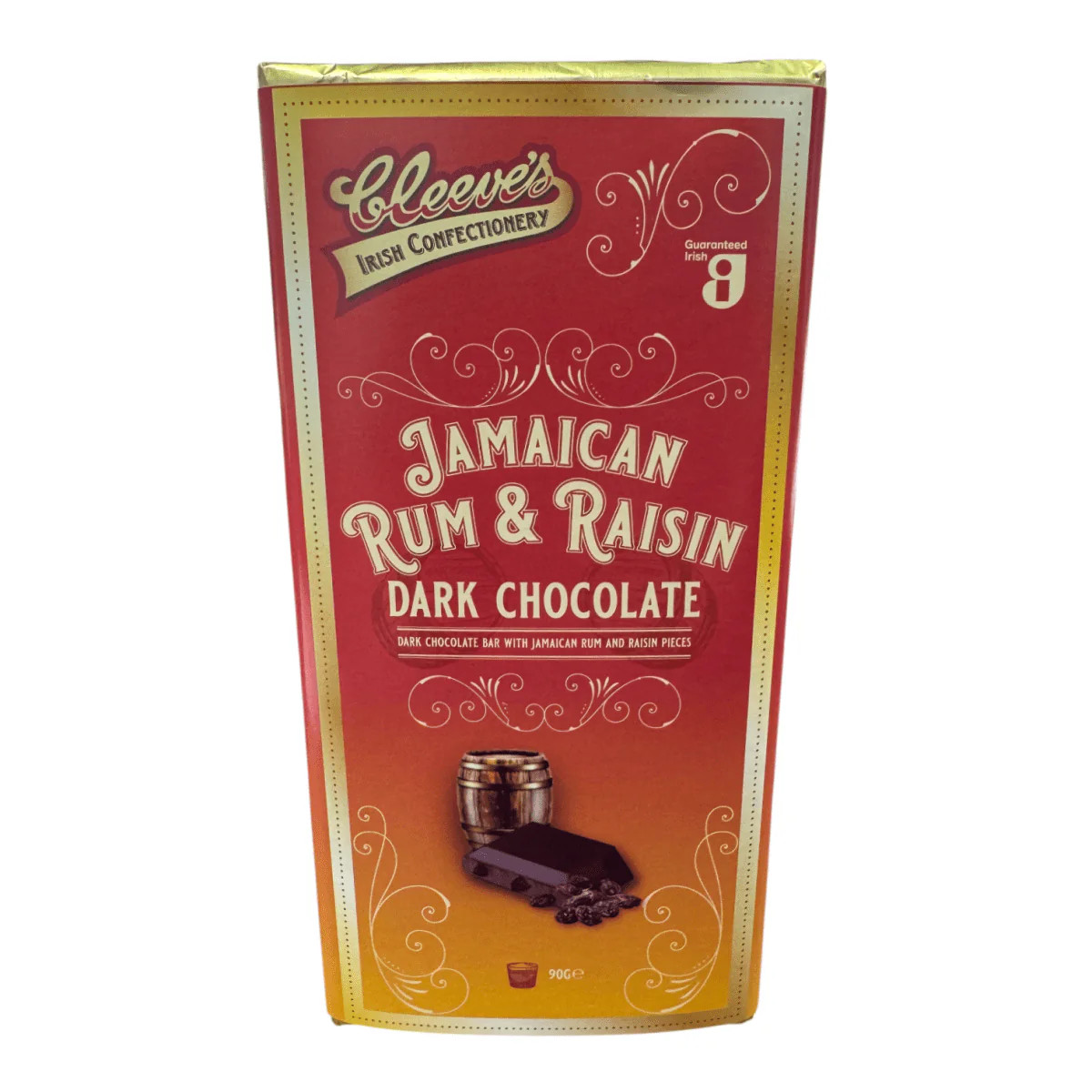 Cleeve's Jamaican Rum & Raisin Dark Chocolate Bar 80g