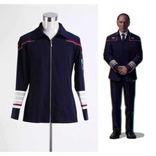 Star Trek Enterprise Admiral Navy Blue Jacket Top Uniform Coat Cosplay Costume