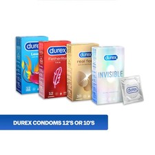 Durex Condoms 12's and 10's Series Love, Fetherlite, Invisible, Real Feel