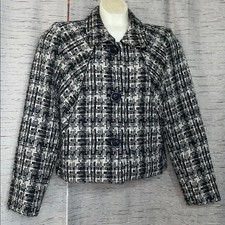 CAbi Tweed 3 Button Blazer Jacket