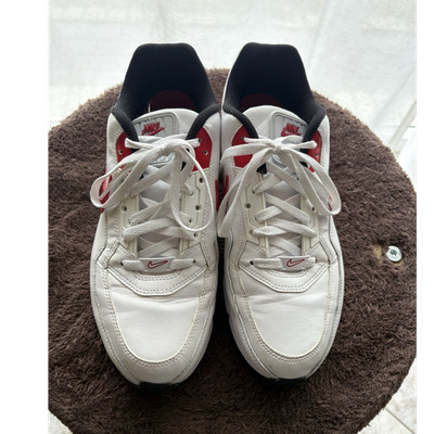Nike Air Max Herren Sneaker Low Top EU 44 Weiß Rot Schwarz BV1171-100