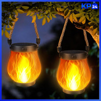 Solar Lichterkette Lampion 2 StüCk Wasserdicht AußEnbeleuchtung Warmweiß Garten