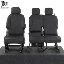 Citroen Berlingo Leatherette Front Seat Covers Tailored (2008-2018) Black 233