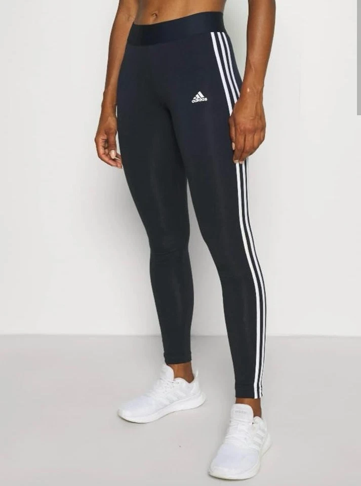 Women’s Adidas New 3-Stripes Leggings/Bottoms Running Gym Black For Sale - Image 2 of 3
