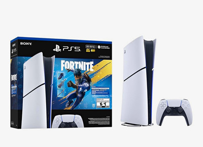 Sony PS5 PlayStation 5 Digital Edition Fortnite Bundle 825GB White