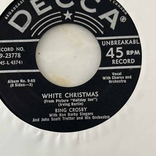 Lot Of Seven Christmas 45 Bing Crosby Dolly Parton Kenny Rogers Bobby Helms - Picture 7 of 8