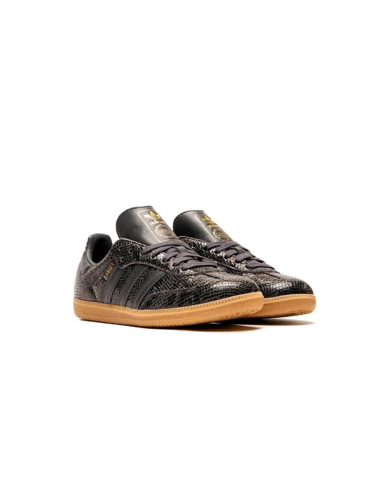 Adidas Originales Para Mujer Samba OG Core Negro Gris Imitación Piel de Serpiente Zapatos JQ3532 Foto 2 de 4