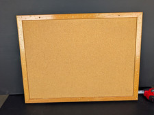 Framed Cork Bulletin Board, Wall-Mounted Rectangle, Brown Traditional Style